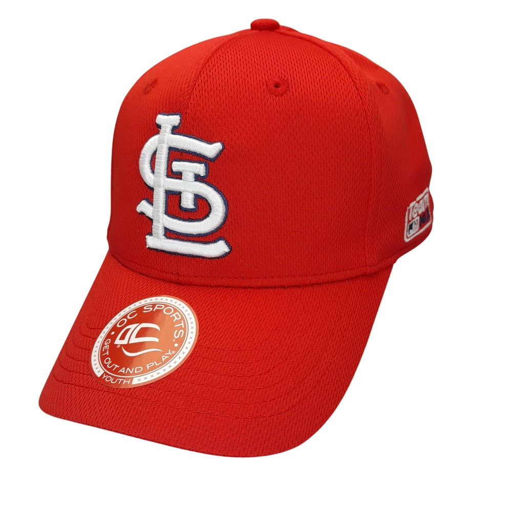 OC Sports Youth St Louis Cardinals MLB Baseball Hat Red Adjustable Cap STL Logo
